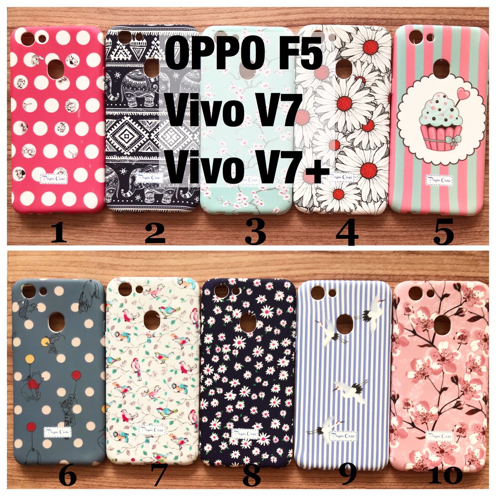 softcase case oppo F5 vivo v7  v7 plus A71 flower cute sakura MURAH