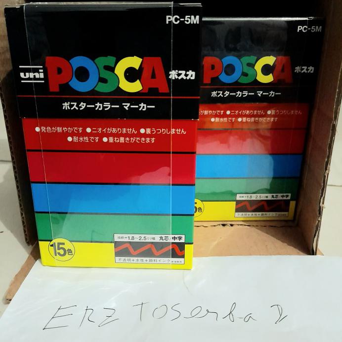 

UNI POSCA POSTER COLOR MARKING PAINTS MARKER SET 15 - PC-3M / PC-5M - PC-5M