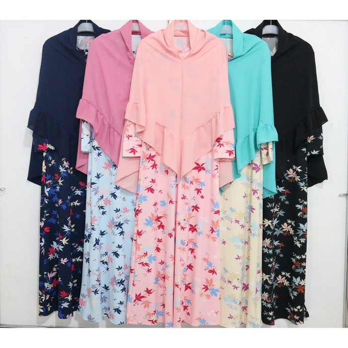 TERLARIS PAKAIAN SET GAMIS WANITA MUSLIM SYARI LEBARAN Wanita Misbee Aurel Syar'i (SERI) NISSA SABYA