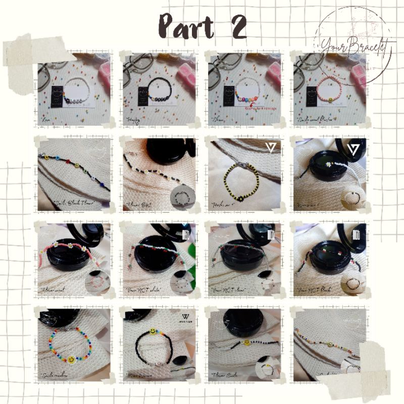 [B2]- (PRE ORDER) Gelang manik Pt 2 | bracelet beads | gelang kpop idol korea | beaded