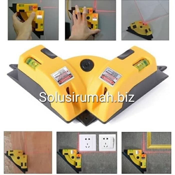 Laser line Lantai Keramik Alat Ukur Siku Sudut Square Waterpass Siku Laser Proyektor Alat Ukur Sudut 90 Vertical Horizontal