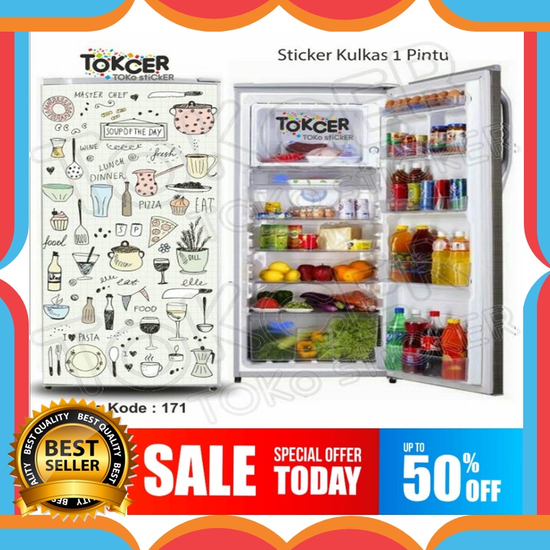 Stiker Kulkas Promo Stiker Kulkas Murah Stiker Kulkas Premium Stiker Kulkas 2 PINTU