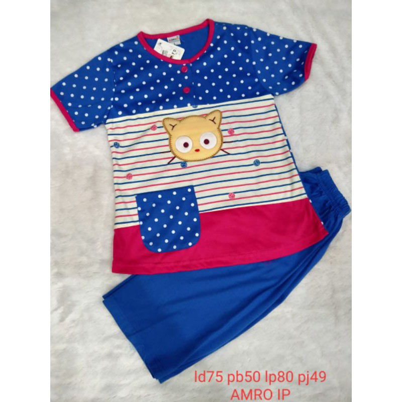 Setelan baju anak baju tidur amro piyama anak babydoll anak