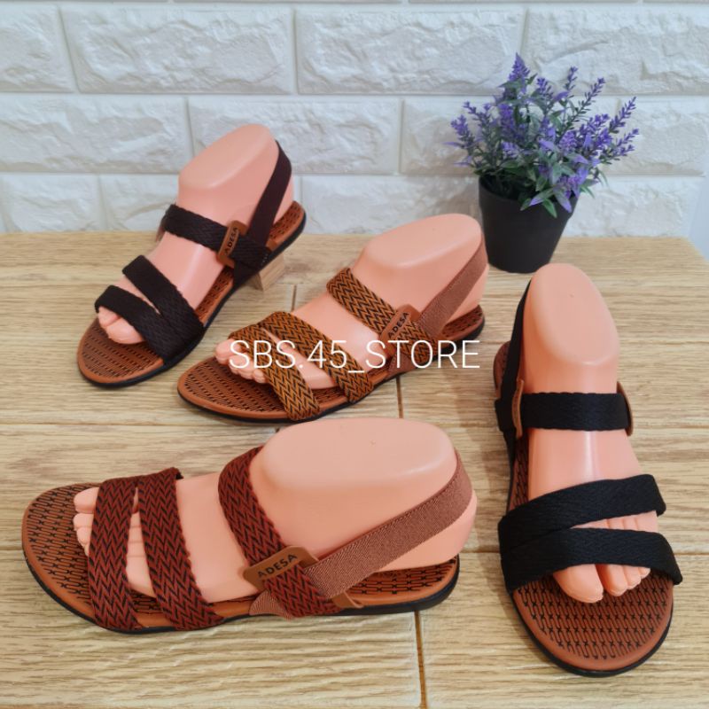 ADESA Let/Tali Belakang Elastis/Sandal Wanita Rajut Turki Ban 2.