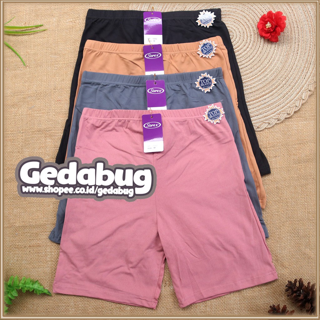 Celana Dalam Super Soft Boxer Wanita Sorex 1262 Daleman Lembut Boxer Perempuan Basic Hot Pants | Gedabug