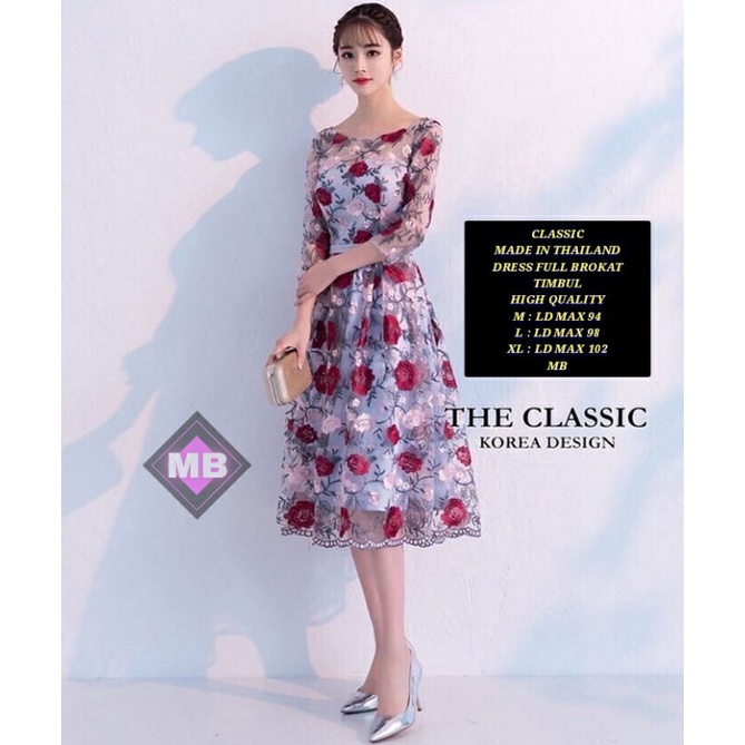 PARTY DRESS HIGH CLASS Bahan Full Brokat Super