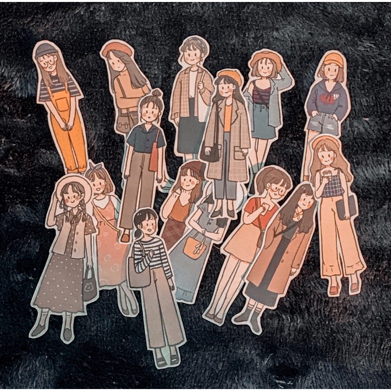 

(15 pcs) Sticker chibi fashion/Sticker Journal/Joirnal kit
