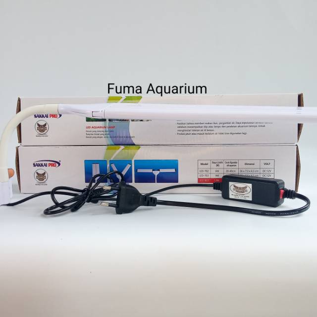 Lampu Sakkai pro LED-803 Jepit Kupu-kupu Nyala 3 mode Aquarium Soliter Aquascape