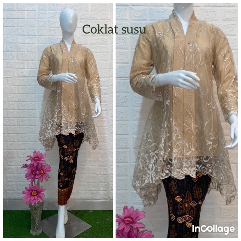 Kebaya Tunik/ Kebaya favorit / kebaya Wisuda/ Kebaya Pesta/ Kebaya Set/ Kebaya Set Lenggan Panjang/ Kebaya Couple/ Kebaya-Krem