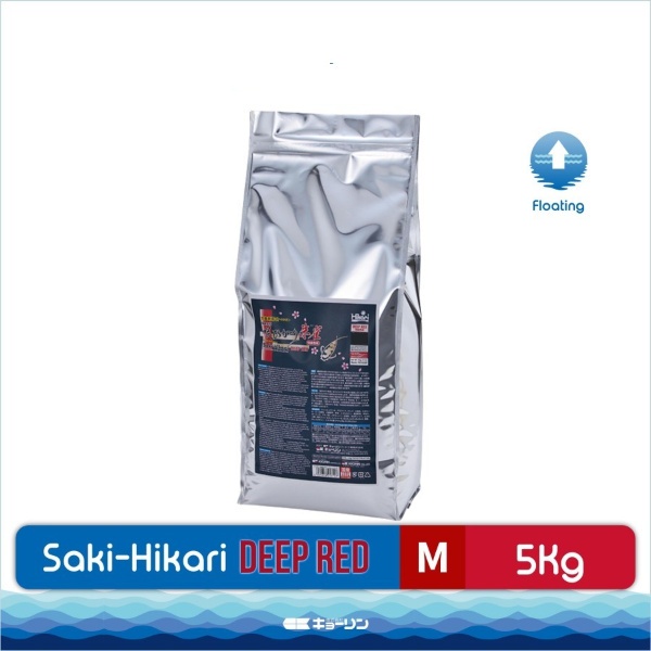 Saki Hikari Deep Red Size M 5kg 5 kg Pelet Makanan Pakan Ikan Koi