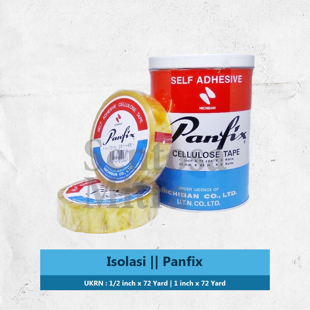 

Isolasi Selotip Tape Panfix 1/2 Inch / 12 mm dan 1 Inch / 24mm