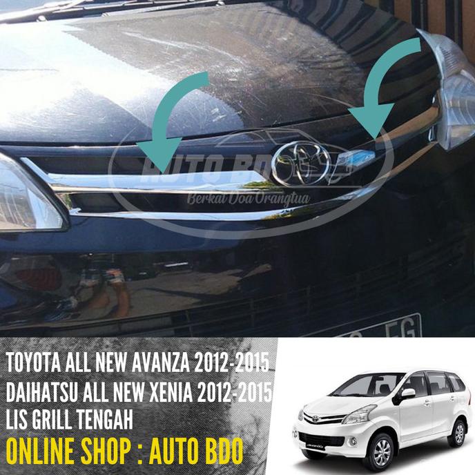 List Lis Grill Tengah All New Avanza & All New Xenia 2012 -2015 Chrome
