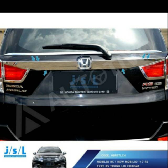 Trunk lid/ list bagasi belakang new Mobilio chrome jsl