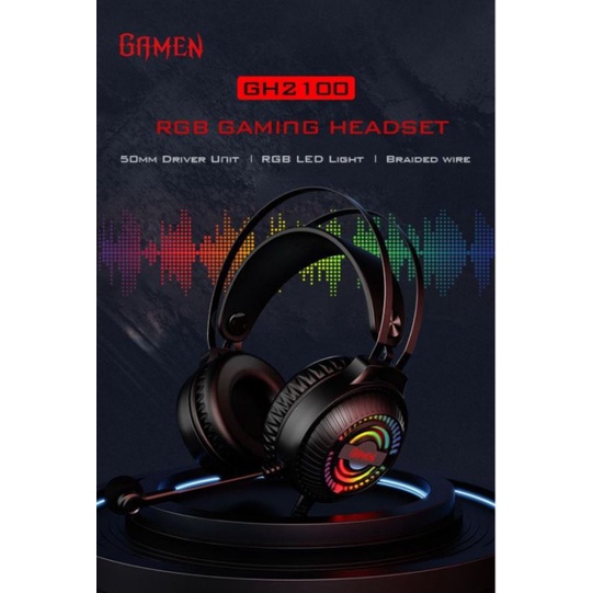 GAMEN GH2100 RGB LED GAMING HEADSET