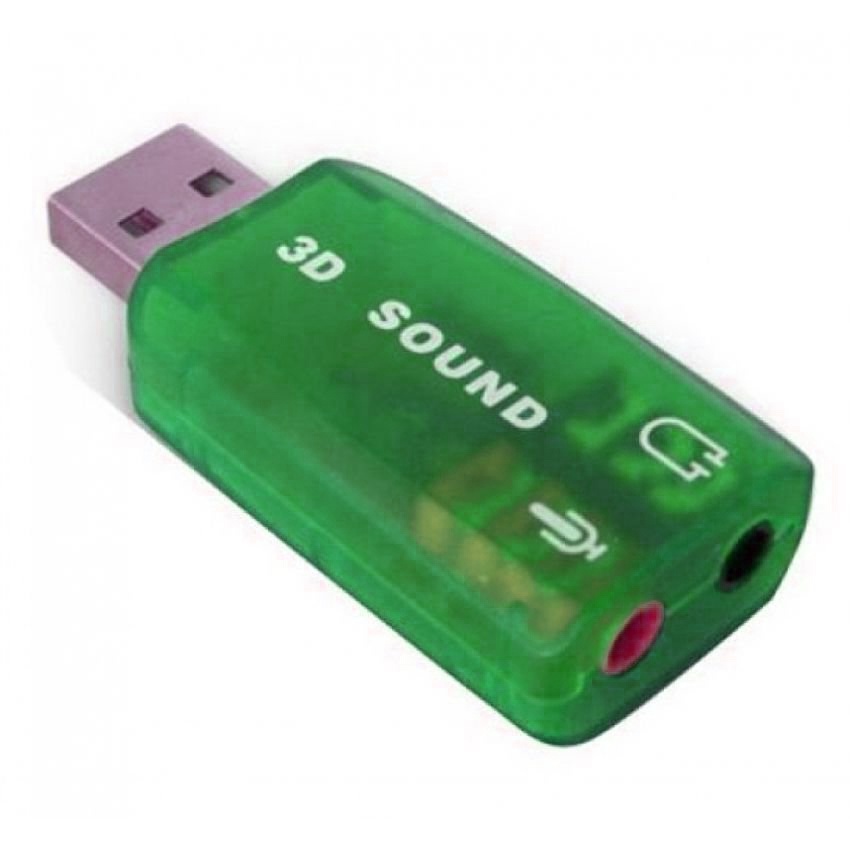 Sound Card Eksternal USB DSP 5.1 Mono Channel 3.5mm Audio Jack