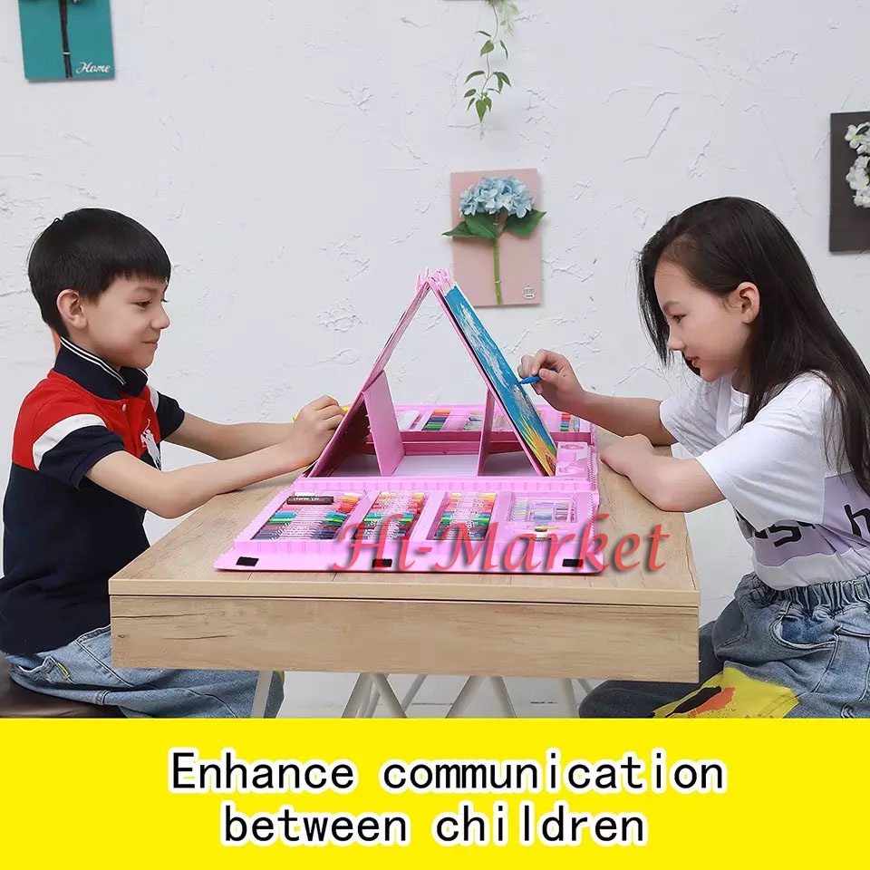 VIRAL Crayon Set Pensil Warna 208pcs/150pcs Alat Menggambar Melukis Anak-Anak