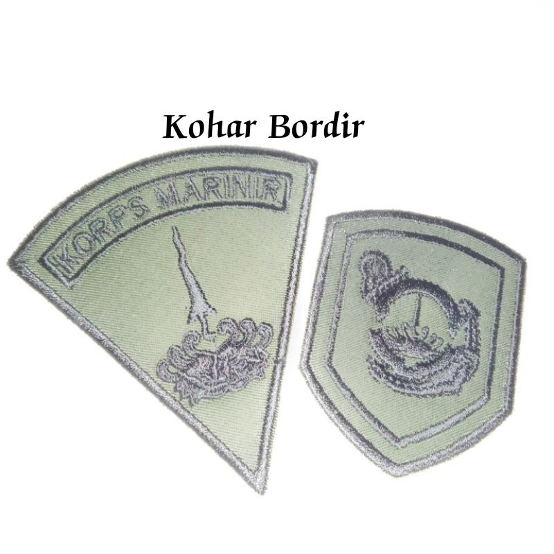 (cod)bordir logo marinir kormar seragam TNI al
