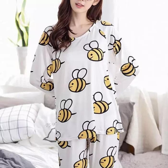 grosir fashion jakarta - baju piyama wanita BEE WHITE- baju mura