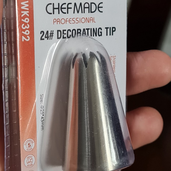 chefmade stainless spuit decorating tip (per pcs) wk9392 wk9393 wk9389 pastry tip