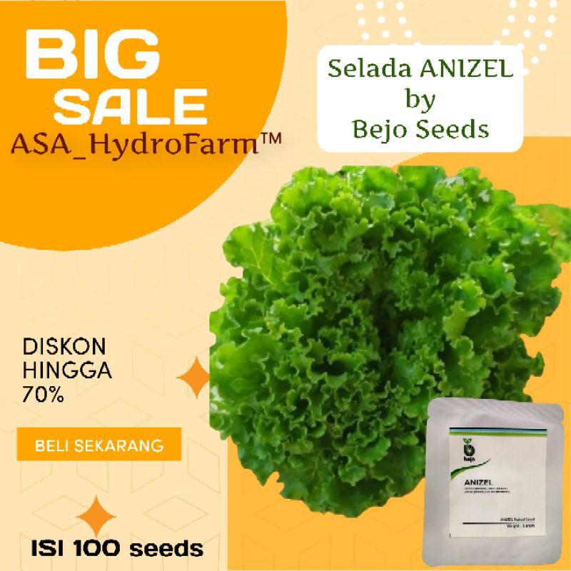 Jual Asa Hydrofarm Benih Bibit Selada Hijau Import Anizel By Bejo Seeds Kemasan Repack Isi 100