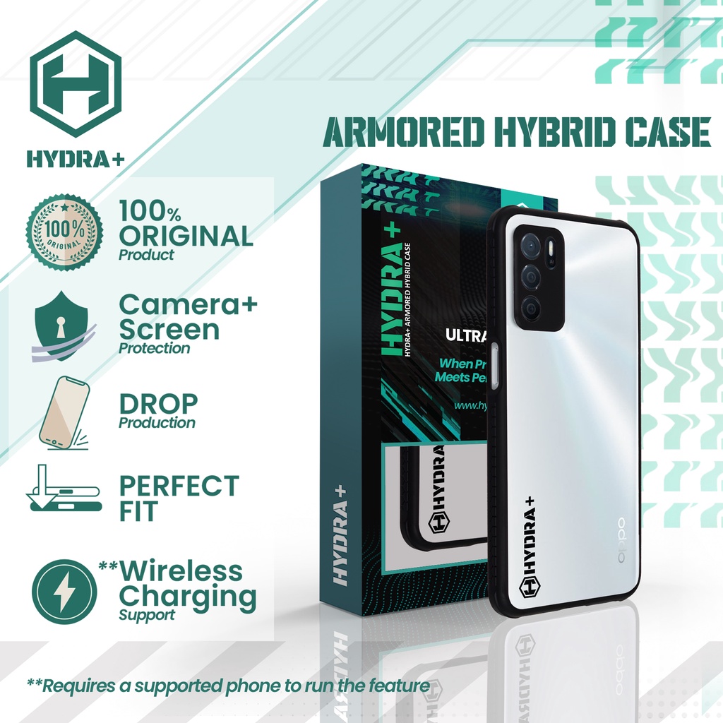HYDRA+ OPPO A16 Armored Hybrid Case - Casing Hardcase Soft