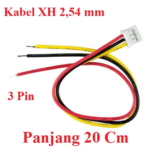 Kabel Konektor Terminal CONNECTOR JST XH2.54 XH 2.54 mm 20CM 3 Pin 3P 3Pin