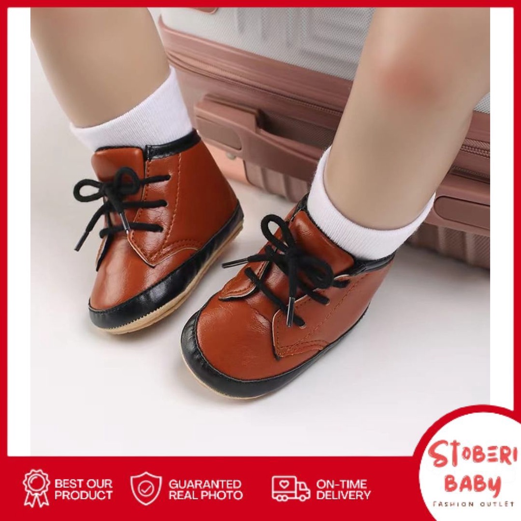 PUNCAK 3.3 stoberi baby - PREWALKER Sepatu Anak Bayi Baby  Shoes Sandal Casual Socks Anti Slip Bahan Import / OLINE BOOTS