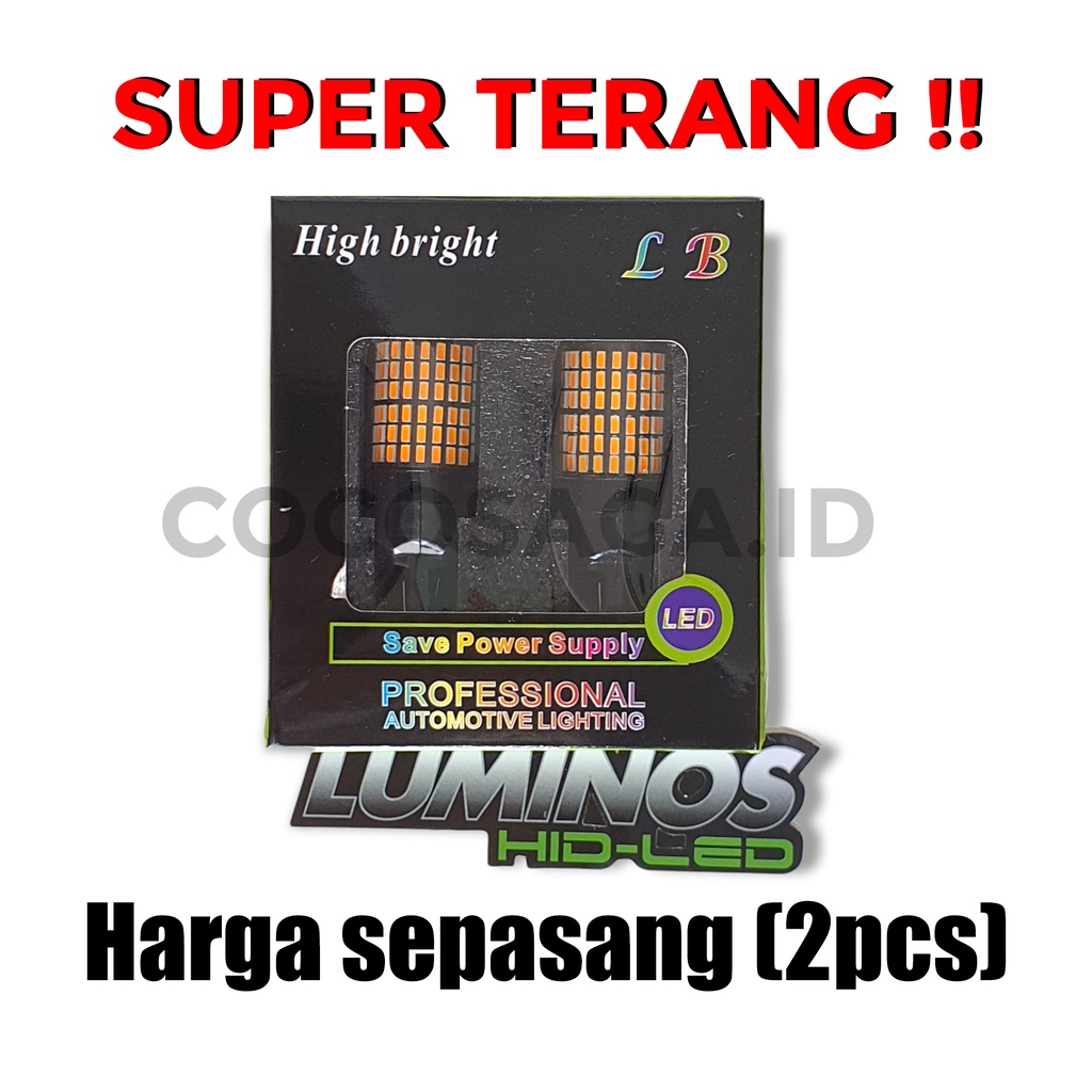 LED SEIN PREMIUM SUPER BRIGHT LUMINOS - 'Sein Dajjal' - T20/S25 144 mata canbus SUPER TERANG (HARGA SEPASANG)