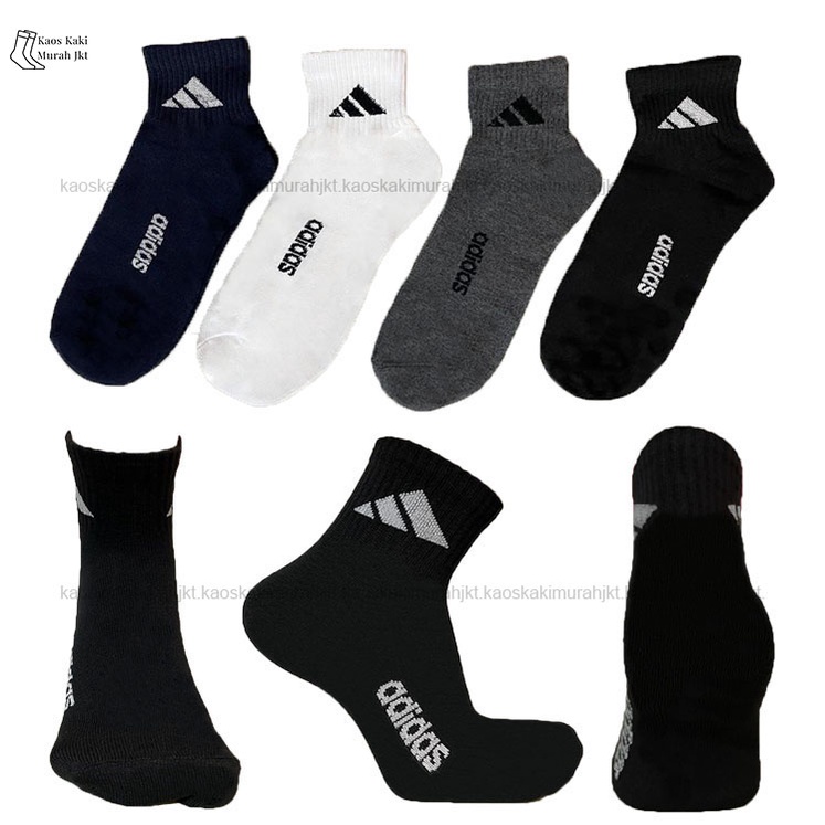 Kaos Kaki Olahraga / Sport Socks Pendek Polos Pria Wanita Dewasa Unisex