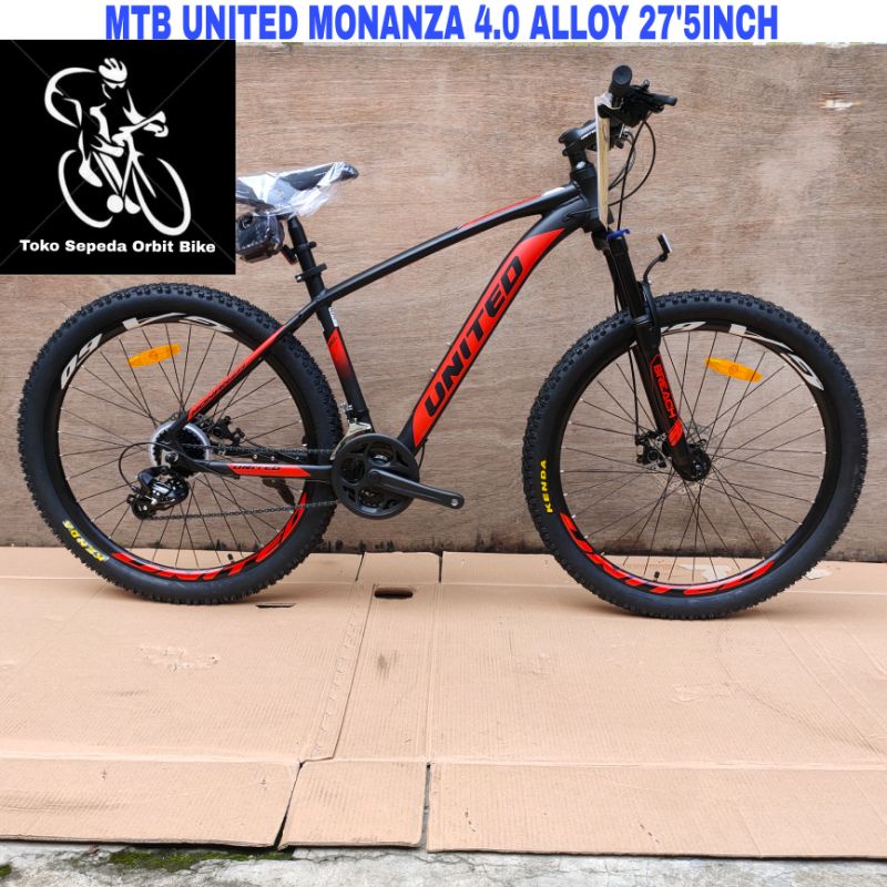 Sepeda Gunung MTB United Monanza 4.0 Alloy 27'5Inch 24Sp