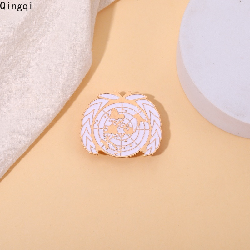 Bros Pin Enamel Desain Cabang Zaitun Bumi Perdamaian Dunia Untuk Hadiah Anak