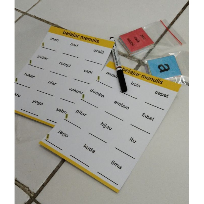 

1 SET MEDIA BACA TULIS ANAK