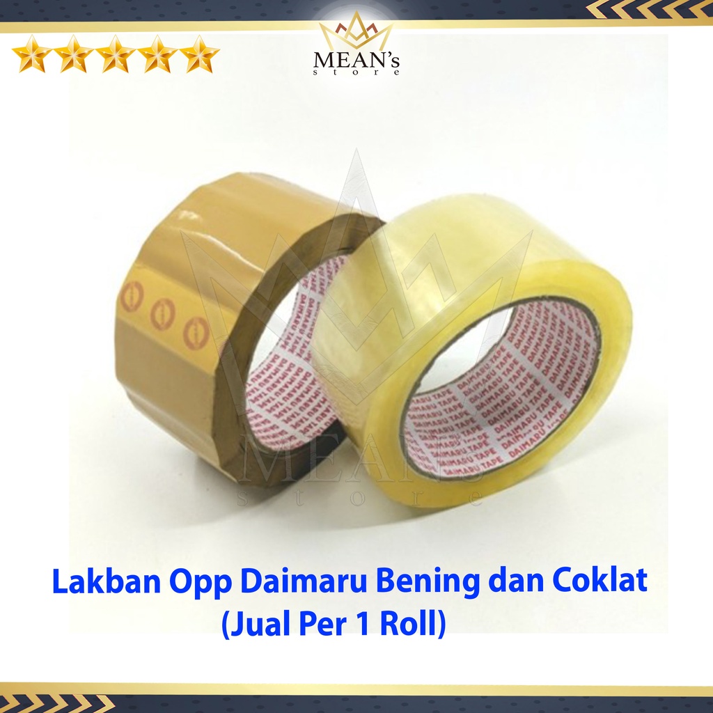 

Lakban OPP Daimaru 90 Yard Bening dan Coklat / Solasi Besar
