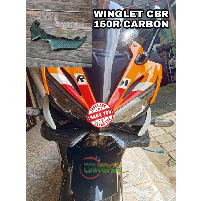 Winglet Cbr 150 Facelift Motif Carbon Aksesoris Variasi Motor