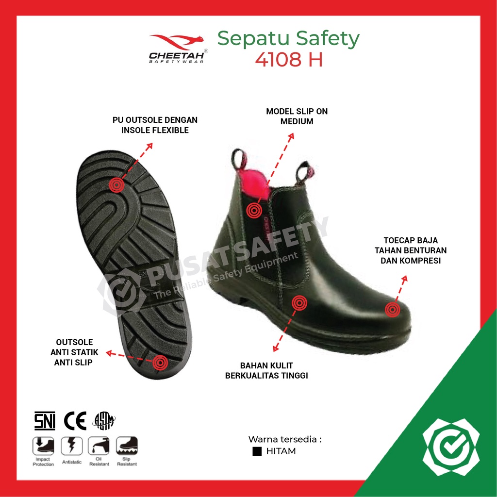 Sepatu Kerja Safety Cheetah 4108H