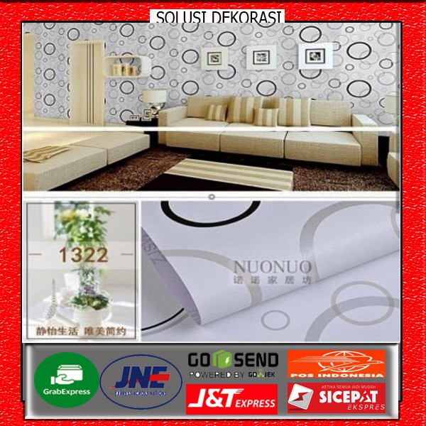 [COD] Wallpaper stiker dinding | 45 cm x 1o meter | Motif pol ring ungu | Anti air | 20 MOTIF VARIAN