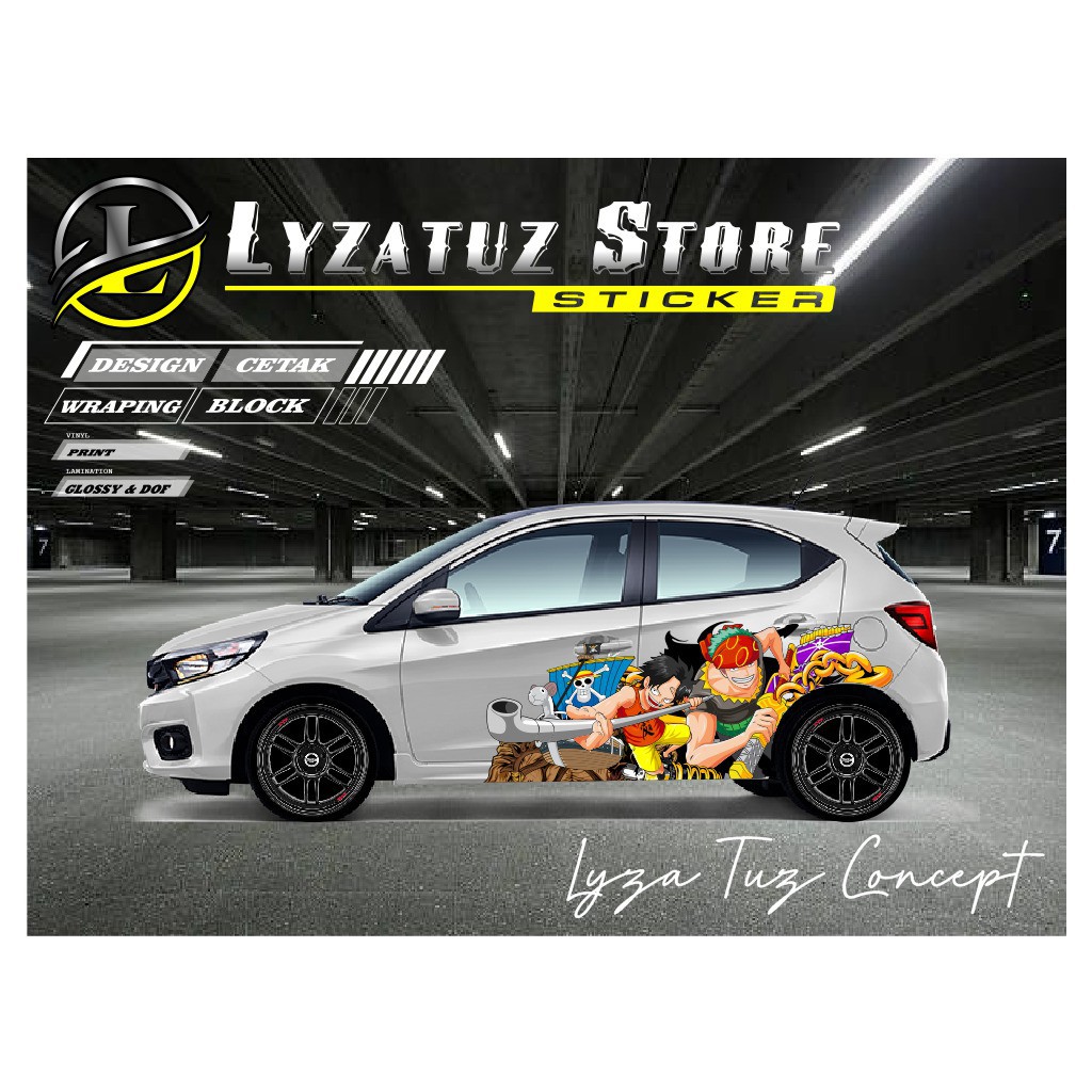 DISKON STIKER MOBIL ONE PIECE SPEED HUNTERS BRIO JAZZ AYLA AGYA MOBILIO AVANZA