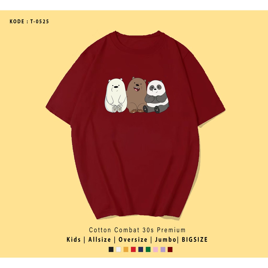KAOS WE BEAR SIT TOGETHER UNISEX / KAOS COUPLE / KADO UNIK / T-SHIRT CUSTOM / TUMBLR TEE