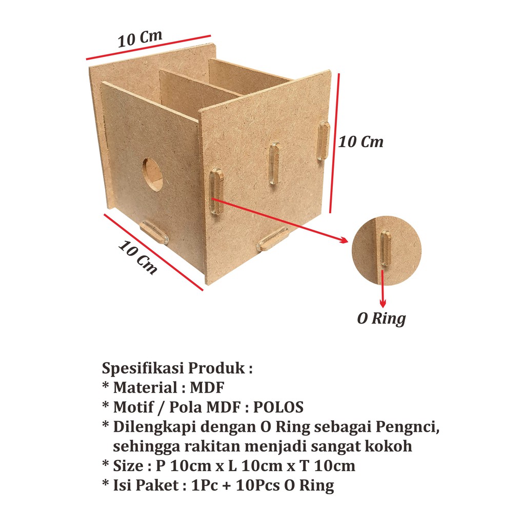 Mega_1688 Box Organizer alat tulis kantor bahan mdf MG922