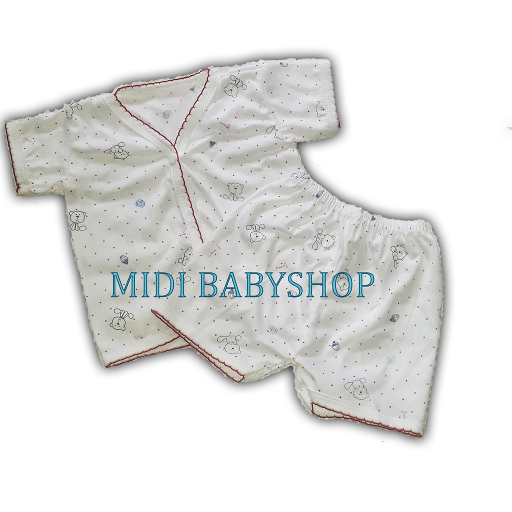 Setelan Baju Pendek + Celana Pendek Bayi Newborn Mega Baby