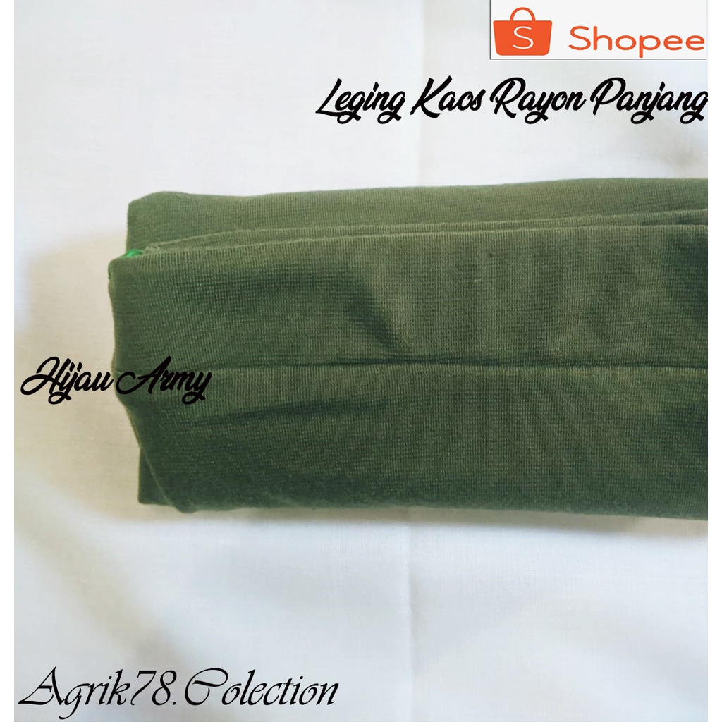 LEGGING PANJANG WANITA BAHAN KAOS RAYON TEBAL SIZE. ( M .L .XL )-Hijau army