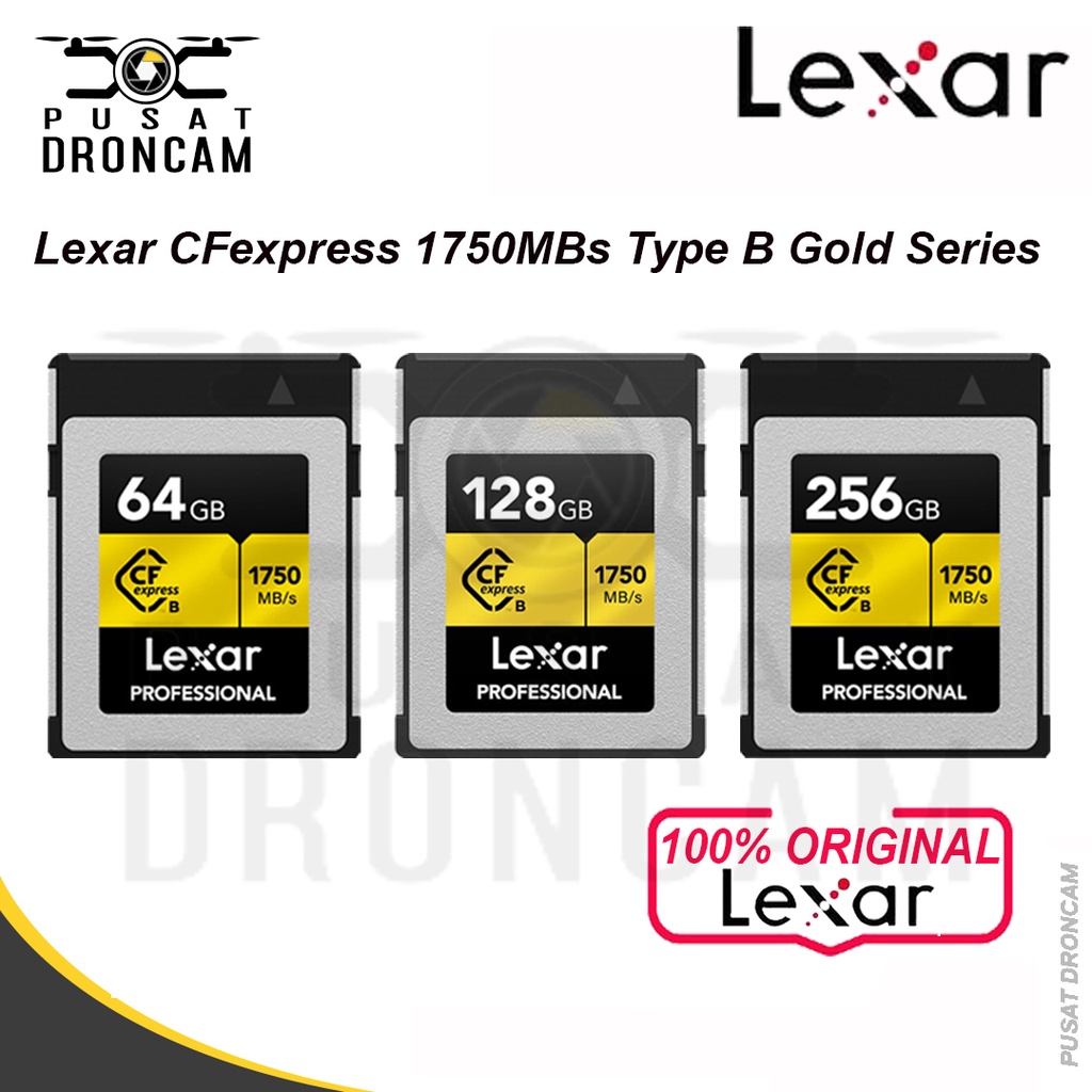 Lexar Professional Memory CF Express Type-B Gold Series 128GB 256GB