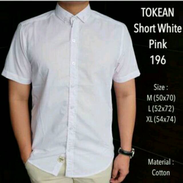 Kemeja Pendek Pria Kantor/Kerja Putih
