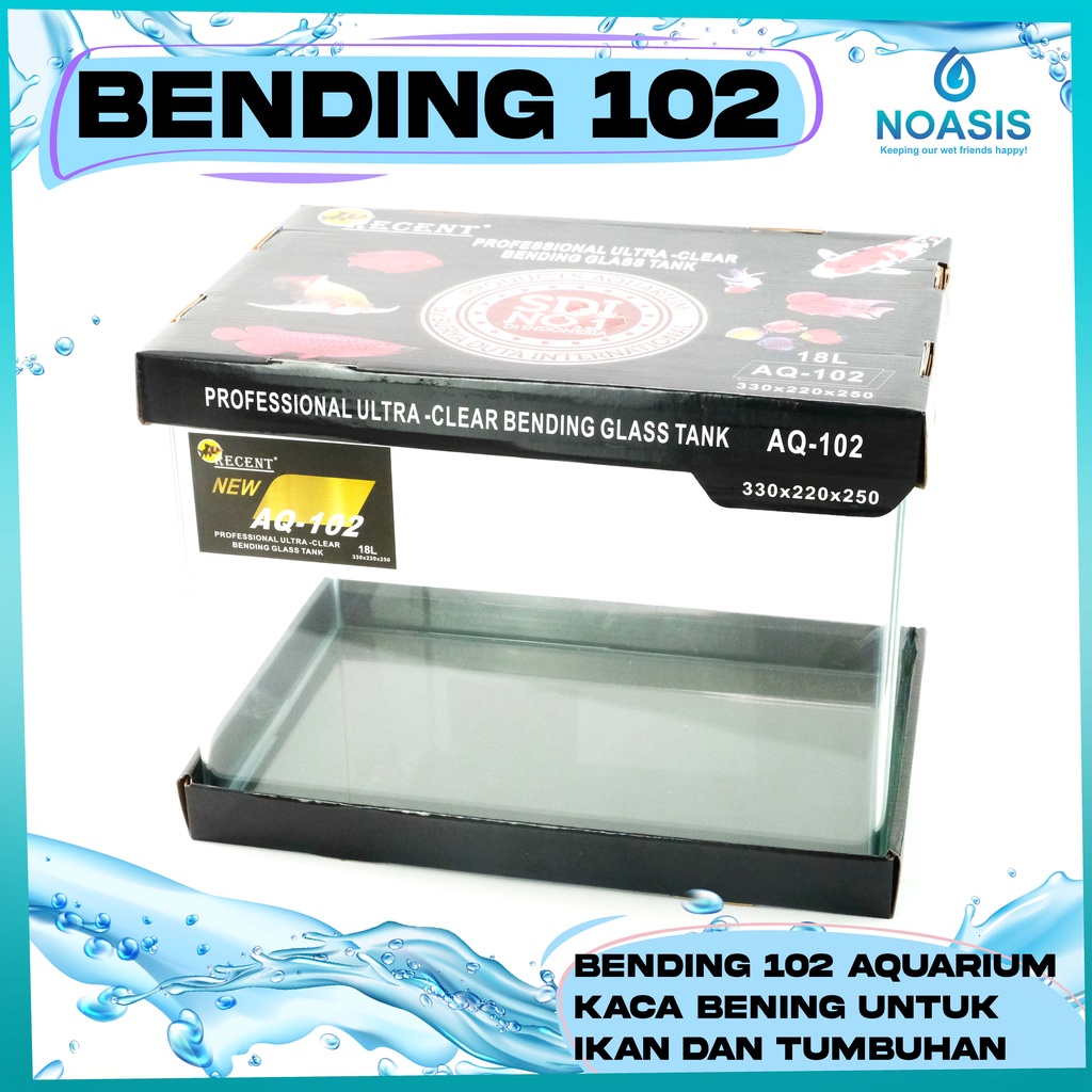 AQUARIUM AQUASCAPE BENDING IMPORT GLASS TANK RECENT AQ 102(GOJEK/GRAB)