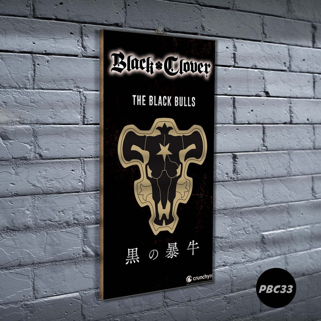 Poster Kayu Black clover /Dekorasi Kamar / Anime /Art / Poster Keren / Poster minimalis/ PBC-PBC33