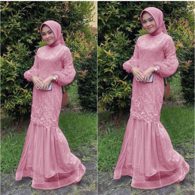 MAXI AMBER /GAMIS TILLE MUTIARA /GAMIS UNDANGAN /GAMIS KONDANGAN