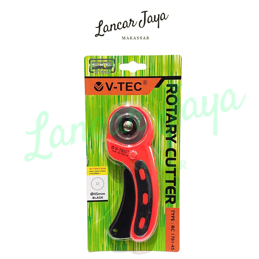 

Pemotong Putar Rotary Cutter V-TEC VTEC RC-1781-45 45 mm Blades