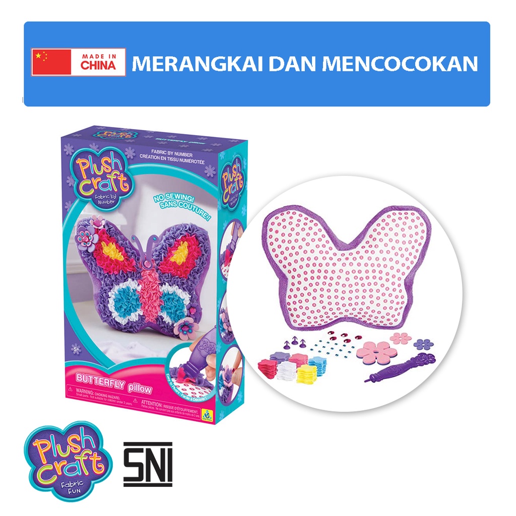 

Promo Seraphina Mainan Edukatif Kreatif Plushcraft Butterfly Pillow