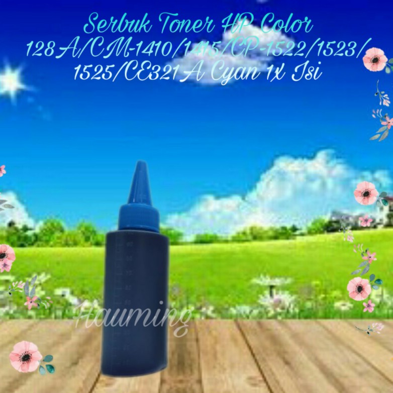 Serbuk Toner HP 128A CM1410 CM1415 CP1522 CP1523 CP1525 CP1522n CP1523n CP1525nw CE321A Cyan