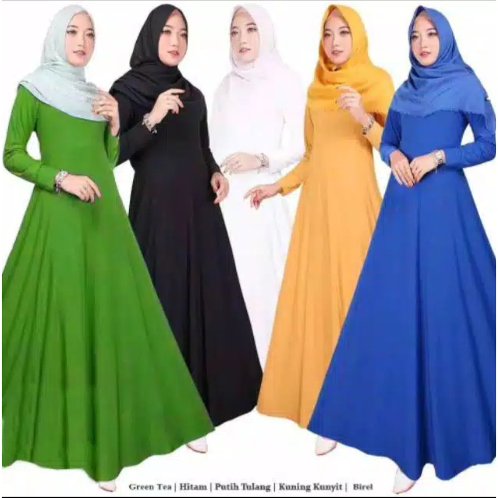 Gamis jersey TEBAL 430 GRAM ADA SAKU-6